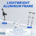 Hands Free Knee Crutch - Adjustable Aluminum Knee Crutches for Adults - Peg Leg Crutch with 4-Prong Stable Base, Hands Free Crutch for Men Women, Lightweight Mobility Aid