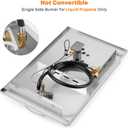 Stanbroil Built-in Single Side Burner for Outdoor Kitchen, 304 Stainless Steel Grilling Side Burners - Liquid Propane Only