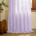 Pinch Pleated Sheer Curtains 80 Inches Long Light Filterring Sheer Semi Voile Drapes Pinch Pleated Curtains for Living Room Bedroom(Light Purple, 42 W x 80 L, 2 Panels)