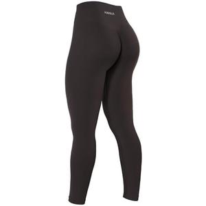 AUROLA Power Workout Leggings for Women Tummy Control Squat Proof Ribbed Thick Seamless Scrunch Active Pants, No Size