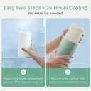 Momcozy Portable Breast Milk Cooler for Travel, 24H Ice-Free Cooling Breastmilk Storage Bottles Container, 12oz Leak Proof Outdoor Small Freezer, Baby Breastfeeding Essential for New Moms