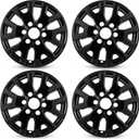 Wheel Skins Compatible with Toyota Tacoma 2024-2025; Glossy Black Wheel Covers; Set of 4 Packs；17-inch