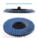 LotFancy 3 Inch Flap Disc, 24PCS 40 60 80 120 Grit Assorted Grinding Wheels, Roll Lock Sanding Disc, High Density Zirconia Grinding Disc, Flat Type 27