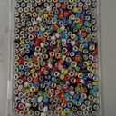 Decoendiy 100Pcs Rhinestone European Beads, Large Hole Rhinestone Flat Round Clay Loose Spacer Bead, Shaped Crystal Shiny Beads, for DIY Bracelets Necklaces Crafts Supplies (Mix)