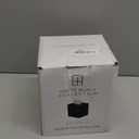 Essentra Home Matte Black Collection Square Tissue Box Cover