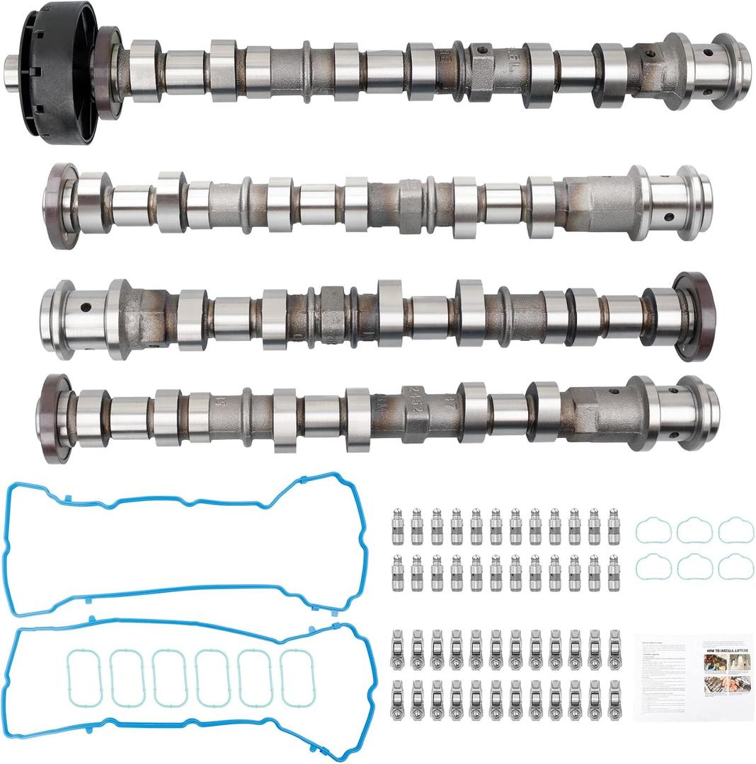 3.6L 5184377AG Engine Camshafts Set with Rockers Arm Lifters Kit, Compatible with 2011-2016 Chrysler 200 300 Jeep Grand Cherokee Wrangler Ram 1500 Dodge Avenger Durango Challenger, Replace# 5184378AG