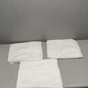 White Classic Twin Flat Sheets 3 Pack, White Cotton Flat Bed Sheet 66x104 Inches, 200 Thread Count Hospital Bed Sheets