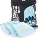The Rag Company - Premium FTW - 70/30 Blend Microfiber Cleaning Towels for Glass, Windows, Mirrors, Polished Surfaces - Streak-Free - Scratchless, 16" x16' Light Blue (3-Pack)