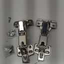 2 Pack Frameless Full Overlay 175 Degree Soft Close Lazy Susan Hinges, Clip ON Plate, Chibery Multi-Pivot Concealed Hardware for Corner Kitchen Cabinet, Cupboard Folded, Folden Door, Closets