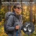 EarlySincere Smart Glasses with 8MP 4K POV Camera & Bluetooth, HD Video Recording, AI Vision Assistant, Translation & Meeting Transcriber, Open-Ear Audio, Blue Light Blocking & UV Lenses for Computer