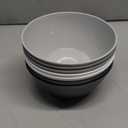 US Acrylic Unbreakable 28 oz. Plastic Stackable Cereal Bowls for Snacks & Ice Cream in Grey Colors (Set of 8) 6-inch Reusable, BPA-Free, Made in the USA, Dishwasher Safe Dinnerware (Gray)