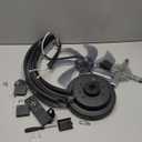 ZMISHIBO Low Profile Ceiling Fans with Lights and Remote, 20 Inch Flush Mount Ceiling Fan with Light, 3000K-6000K Dimmable Fandelier LED Fan Light, 6 Wind Speeds Black Ceiling Fans for Bedroom