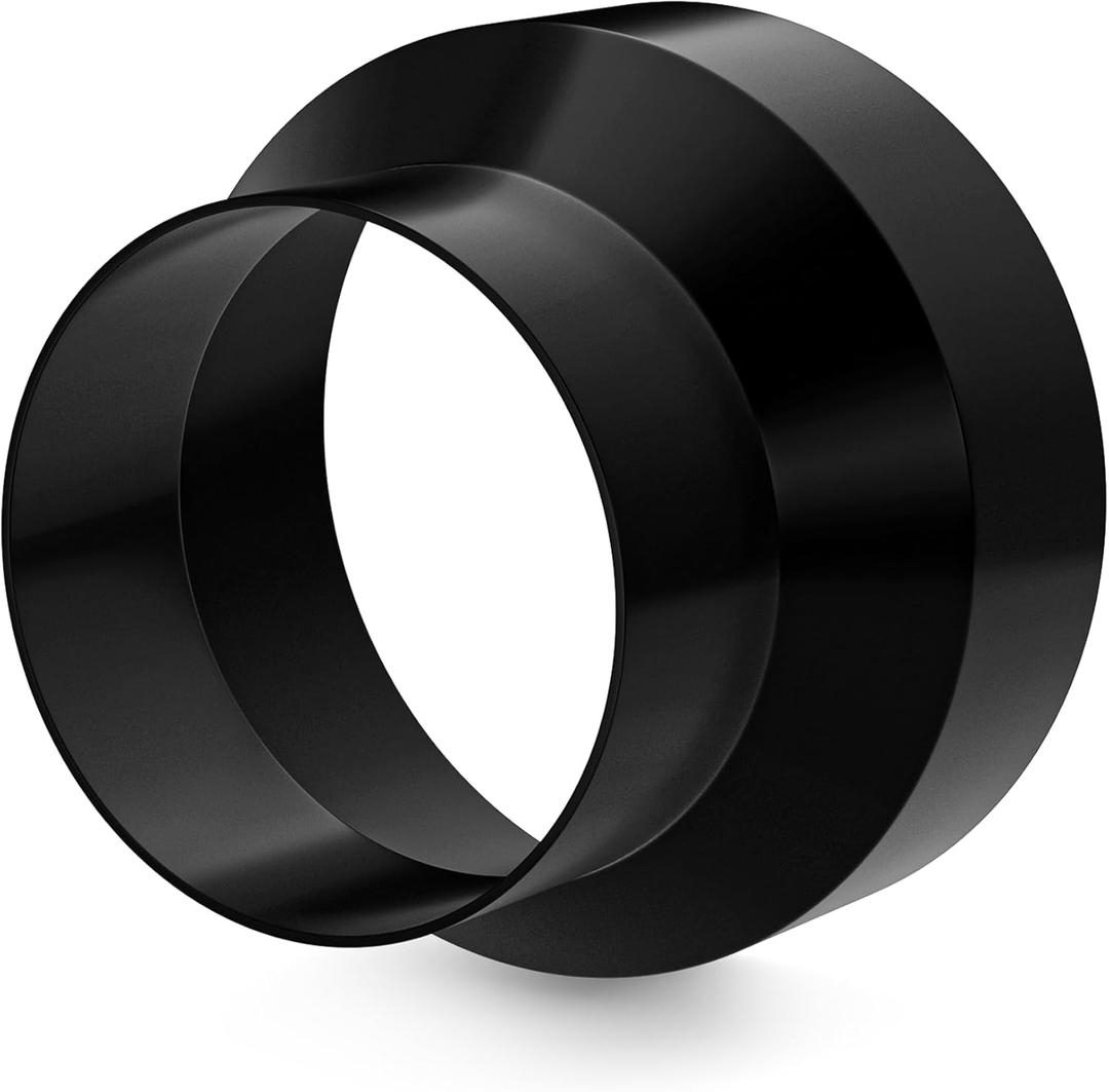 6 to 4 Duct Reducer, Hon&Guan Duct Reducer Increaser 6 to 4 Reducer for 4/6 Inch Ducting HVAC Ventilation System-Black.
