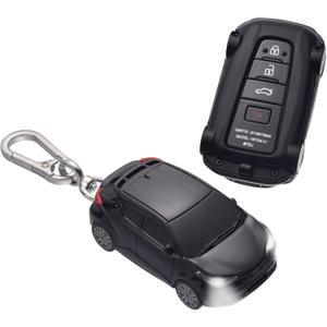 for Toyota Key Fob Cover Key Shell Upgraded Version with lamp - Key fob case Compatible with Toyota Camry Corolla RAV4 Highlander Avalon C-HR GT86 Prius Smart Remote Key - Black
