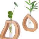 Plant Propagation Stations 2 PCS Propagation Wall Hanging Test Tubes for Plants Insite Glass Terrarium Home Office Decorations Vase Plant Holder (5.9IN)