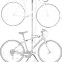 Delta Cycle Two Bike Gravity Pole Stand Garage, 2 Bike Storage Rack, No Drilling Required, Fully Adjustable Vertical Bike Rack for Any Style Bicycle, Leaning Wall Bike Rack Holds Up to 60 lbs