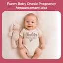 New Pregnancy Announcement Gift,Hi Great Grandma I Can't Wait to Meet You Baby Announcement Bodysuit,Baby Coming Soon Announcement Reveal Ideas for Grandparents,Husband,Aunt(0-3 months,Navy)