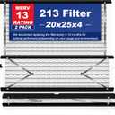 2-Pack 213 Replacement Filter Compatible with AprilAire Whole House Air Purifiers, Models 1210, 1620, 2210, 2216, 3210, 4200, MERV 13 Air Purifiers, Size:20x25x4(Actual size:21.18x24.8x4.02in)