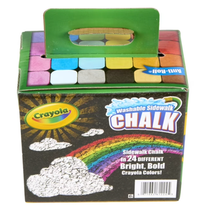 Crayola Washable Sidewalk Chalk, 24 Ct, Outdoor Toys, Summer Activities for Kids, Screen Free Play, Arts and Crafts, Creative Gifts for Kids, Ages 4+