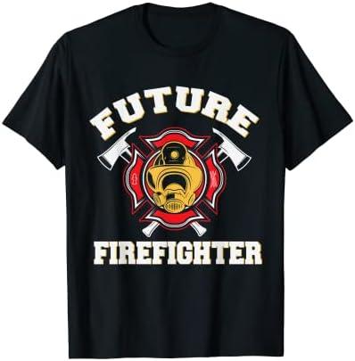 Future Firefighter Fireman Firefighter Day Gift T-Shirt Size L