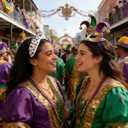 Mardi Gras Headband for Women Carnival Costumes Headbands Fat Tuesday New Orleans Masquerade Party Accessories (White)