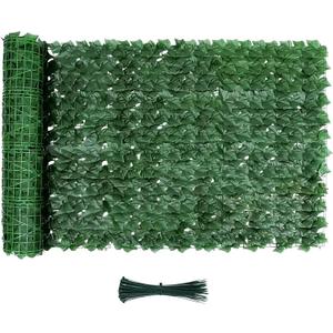 UPGRADE Artificial Ivy Privacy Fence Screen 39.4 x 118 Inch, Faux Ivy Hedge Wall Panel for Garden, Balcony, Fence & Patio, UV Resistant Decorative Greenery Privacy Screen