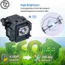 A+ Quality for Epson ELPLP69 PowerLite Home Cinema 5030UB 5030UBe 5020UB 5025UB 5010e 6010 4030 PowerLite PC 6030UB 6020UB EH-TW9200W TW9000 EH-TW8200 V13H010L69 Replacement Projector Lamp Bulb