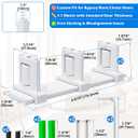 IWIWE Bypass Door Guide, White Sliding Closet Door Floor Guide, Adjustable 3-Roller Bottom Mount for Bypass & Double Bypass Doors, Sliding Door Upgrade Kit (2 Pack)