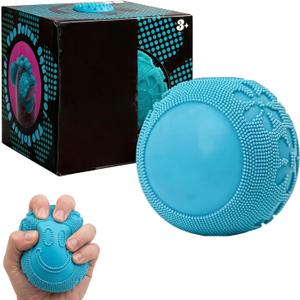 3 x Fuzz Ball Squishy Stress Ball ToyFuzzball SquishySoft Fidget Toy for Anxiety Relief, Sensory Squishy Ball Calming Tactile Grip for Soft Stress Relief Ball for Kids and Adults(Blue)