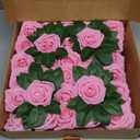Bright Creations 136-Piece Artificial Flower Craft Kit with 60 3-Inch Foam Roses, 60 Stems, and 16 Bundles of Plastic Leaves for Centerpieces, Floral Arrangements