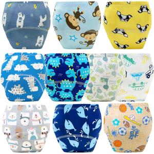 Upairy Training Pants for Girls Boys,Toddler Potty Training Underwear,Leakproof Reusable Kid Confident Panties,Children's Potty Underwear 100% Cotton for 2T-6T(10PCS,L)