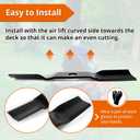 K5583-34340 Mower Blades Compatible with Kubota 48" Deck Z723 Z724, K5583-34350 Blades Fit for RCK48P-751Z 781Z Mowers, Replace K5583-97530, 15314, 340-458, 3 Pack