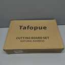 Cutting Board Set with Holder, Space Saving Kitchen Bamboo Chopping Boards, Build in Juice Groove and Grip Handle, Durable Wooden Serving Board for Meal Prep & Charcuterie, Gift Idea