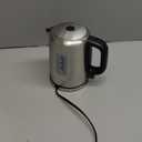 Amazon Basics Electric Stainless Steel Kettle for Tea and Coffee, BPA-Free, Fast Boiling, Auto Shut-Off, 1 Liter, 1500W, Black and Silver