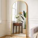 OLIXIS 64"x21.5" Arched Full Length Mirror with Stand, Body Mirror