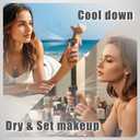 Handheld Portable Turbo Fan, 85000RPM Super High-speed Fan with 4-speed, 4000mAh, USB-C Rechargeable Personal Battery Operated, Mini Small Pocket Design for Travel/Outdoor/Vacation/Concert/Gift, Grey