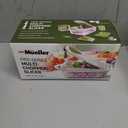 Mueller Pro-Series 10-in-1, 8 Blade Vegetable Chopper, Onion Mincer, Cutter, Dicer, Egg Slicer with Container, French Fry Cutter Potato Slicer, Home Essentials, Salad Chopper White Sand/Green