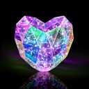 Prismatic Rainbow Heart Shaped Party Lights for Graduation, Christmas and Valentine's Day Celebrations - Decorative Night Lights to Teen Valentines Gifts (Love)