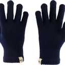 Merino Wool Glove Liner - Warm Base Layer - Ski Liner Glove - 3 Season Wear - Multiple Colors and Sizes - Navy Blue - Medium