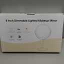 Lighted Makeup Mirror, 3000 mAh Rechargeable Double Sided Magnifying Vanity Mirror with 3 Colors, 1x/10x, 360 Rotation , Brightness Adjustable Magnification Cosmetic Light up Mirror, Women Gift (Chrome)