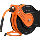 Giraffe Tools Pressure Washer Hose Reel with 60ft Replaceable Hose, Power Washer Retractable Hose Reel, Heavy Duty, Wall/Floor Mounted, 4000 PSI
