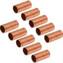 YTKavq Straight Copper Fittings,3/8 Inch ID Welding Joint for HVAC Units, with Rolled Tube Stop Sweat Ends,Pack of 10