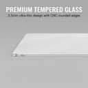 Glass Mouse Pad, 13.7x10.2 Inch Large Gaming Mousepad with Non-Slip Base, Special Glass Surface for Optimal Control, Clear Mouse Mat for Desk Computer Laptop Gamer Office Work
