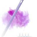 3 x Stylus Pen for iPad 9th & 10th Generation, Battery Indicators Apple Pencil with Palm Rejection Tilt Sensitivity Pen for 2018-2025 Apple iPad 10/9/8/7/6th, Pro 12.9/11/13 M4, Mini 5/6, Air 3/4/5/M2 (Gradient Purple)