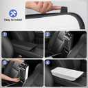 Center Console Armrest Cover Designed for Tesla Model 3 Highland 2024-2027/Model Y Juniper 2025-2027 Refresh,Center Console Accessories for Model 3/Y Interior Accessories 2026 White