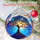 Tree of Life Ornament, 3" Stained Glass Christmas Decor, Christmas Ornaments, Christmas Tree Ornaments, Tree of Life Decor Gift, Unique Gift Idea, Perfect for Holiday Party, Window, Tree, Home Decor