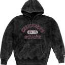 Blue 84 NCAA unisex-adult Ncaa Officially Licensed Mineral Wash Hooded Sweatshirt Applique (Gray, S)