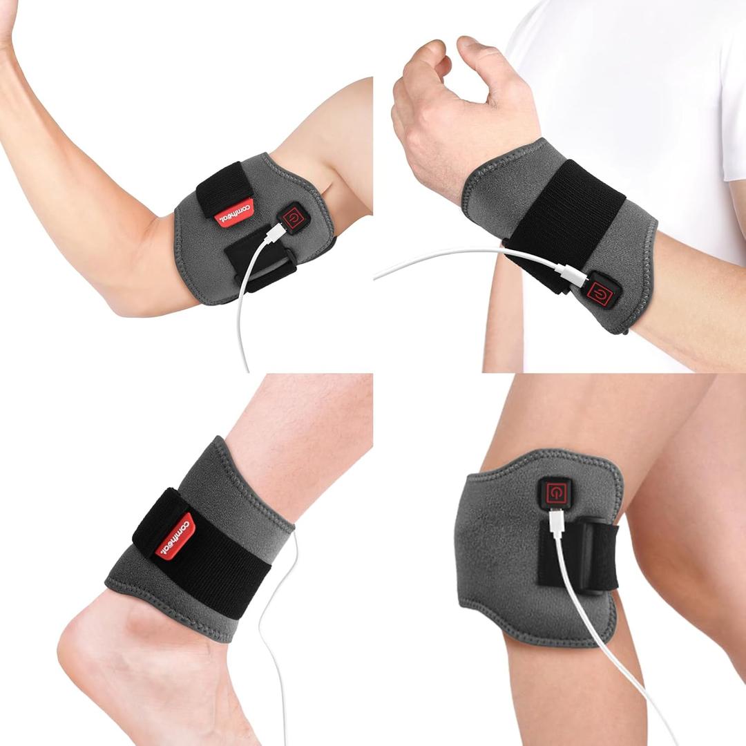 Flexible Heating Pad Wrap for Bicep Upper Arm Pain Relief, Wrap Around Heating Pad for Wrist Ankle Pain, Knees, Multiple Areas of The Body, USB Poewred, 3 Heat Settings