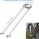 Extended Roof Bracket Kit, Supports 6 -14 inch Chimney Stove Pipe for Stability, Adjustable Extended Roof Brace for Securing 6"-14" Diameter Stove Pipe Silver, Adjustable Legs Mounting Brackets
