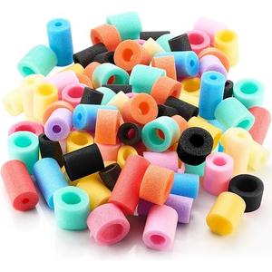 Frienda 100 Pcs Pool Noodles Bits Multicolor Craft Small Size Versatile Mixed Floating Pool Noodles Foam Rope Tube for Play or DIY Craft Multipurpose (1.18"-2.36" Dia.,Regular Colors)